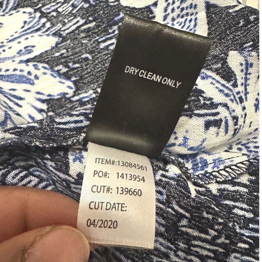 Torrid Cinch Waist Kimono Blue White Floral Plus Size 1/2 Crinkle Gauze Flowy - Picture 8 of 8